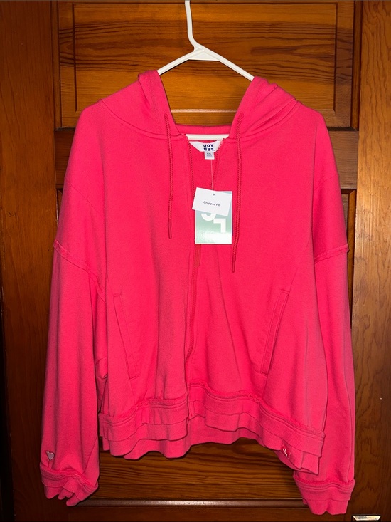 JoyLab Jackets & Blazers - JoyLab Hot Pink Hooded Pullover Sweatshirt